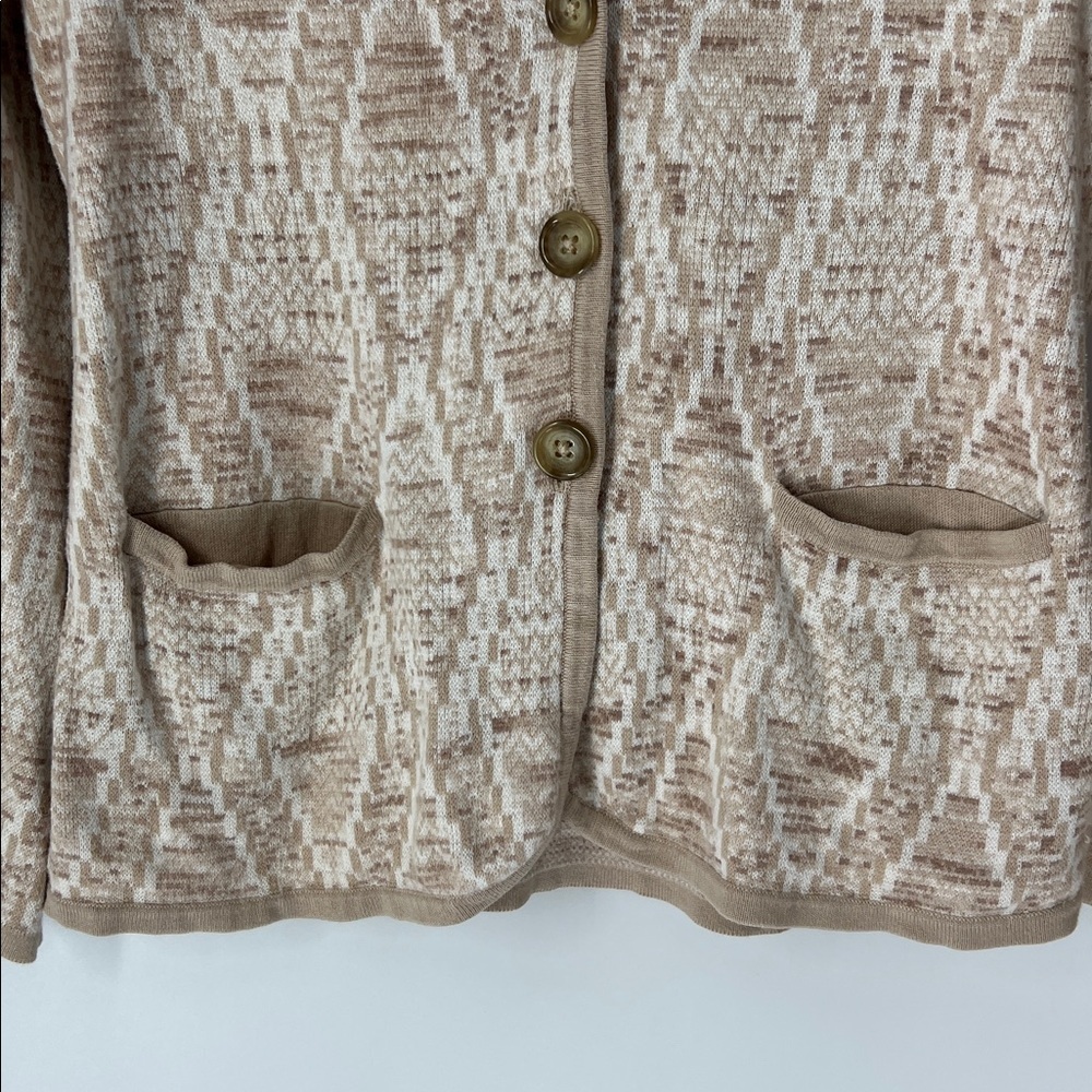 Pendleton Beige Patterned Cardigan - image 2